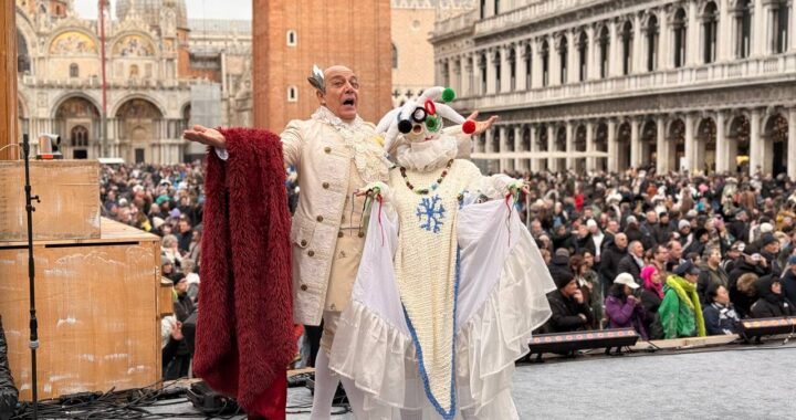 Sentuhan Olimpiade Musim Dingin dan Hari Valentine pada Karnaval Venesia